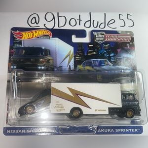 Hot Wheels 2023 Premium Team Transport Nissan Silvia (S13) & Sakura Sprinter